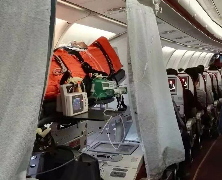 肇东市跨国医疗包机、航空担架